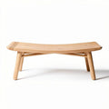 Panchetta curva in legno di frassino con dimensioni 120 x 50 x 30cm