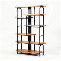 Scaffale in legno e metallo nero con dimensioni 150 x 80 x 30 cm